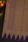 Kancheepuram Silk Dual Colour Saree With Mat Finish Weaving Body And Self Temple Border