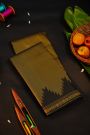 Kancheepuram Silk Dual Colour Saree With Kaddi Mat Finish Body And Self Temple Border