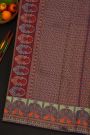 Kancheepuram Silk Purple Saree With Designer Meenakari Body