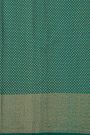 Kancheepuram Silk Rama Green Saree With Gold Zari Weaving