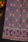 Kancheepuram Silk Royal Blue Saree With Meenakari In Body And Border