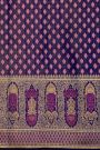 Kancheepuram Silk Royal Blue Saree With Meenakari In Body And Border
