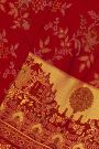Kancheepuram Silk Bridal Red Saree With Gold And Silver Zari Jaal Body