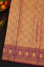 Kancheepuram Tissue Meenakari Peach Saree