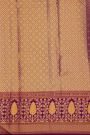 Kancheepuram Tissue Meenakari Peach Saree