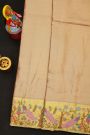 Fusion Kancheepuram Tissue Gold Saree With Thread Work Peacocks Border