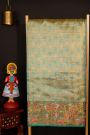 Fusion Kancheepuram Tissue Sky Blue Saree With Peacocks And Swans In Thread Work Border