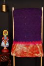 Bandhani Silk Violet Saree With Muniya Border
