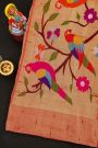 Bandhani Silk Violet Saree With Muniya Border