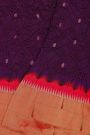 Bandhani Silk Violet Saree With Muniya Border