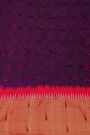 Bandhani Silk Violet Saree With Muniya Border
