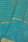 Bandhani Georgette Sky Blue Saree With Zari Kaddi Border