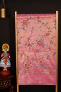 Fusion Paithani SIlk Baby Pink Saree With Thread Work And Muniya Border