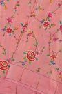 Fusion Paithani SIlk Baby Pink Saree With Thread Work And Muniya Border