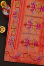 Bandhani Silk Dark Violet Saree With Bandhani Dots Body And Paithani Border