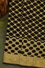 Bandhani Kaddi Georgette Black Saree With Bandhani Dots Body