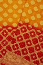 Bandhani Kaddi Georgette Multi-Colour Saree With Bandhani Dots Body