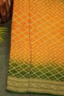 Bandhani Kaddi Georgette Multi-Colour Saree With Bandhani Dots Body