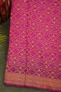 Bandhani Kaddi Georgette Dual Colour Saree With Bandhani Dots And Florals Body