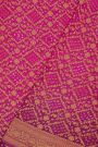 Bandhani Kaddi Georgette Dual Colour Saree With Bandhani Dots And Florals Body