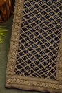 Bandhani Kaddi Georgette Dual Colour Saree With Bandhani Dots And Florals Body