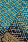 Bandhani Kaddi Georgette Dual Colour Saree With Bandhani Dots And Florals Body