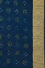 Bandhani Kaddi Georgette Teal Blue Saree With Bandhani Dots And Florals Body
