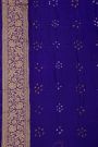 Bandhani Kaddi Georgette Royal Blue Saree With Bandhani Dots And Florals Body