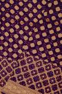 Bandhani Kaddi Georgette Purple Saree With Bandhani Dots Body