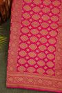 Bandhani Kaddi Georgette Dual Colour Saree With Bandhani Dots And Florals Body