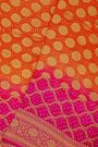 Bandhani Kaddi Georgette Dual Colour Saree With Bandhani Dots And Florals Body