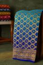 Bandhani Kaddi Georgette Dual Colour Saree With Bandhani Dots And Florals Body