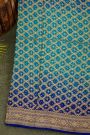 Bandhani Kaddi Georgette Dual Colour Saree With Bandhani Dots And Florals Body
