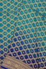 Bandhani Kaddi Georgette Dual Colour Saree With Bandhani Dots And Florals Body