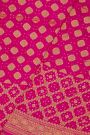 Bandhani Kaddi Georgette Pink Saree With Bandhani Dots And Florals Body