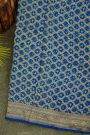 Bandhani Kaddi Georgette Dual Colour Saree With Bandhani Dots And Florals Body