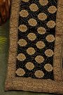 Bandhani Kaddi Georgette Black Saree With Bandhani Dots And Florals Body