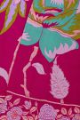Banarasi Georgette Rani Pink Saree With Florals And Leaves Border