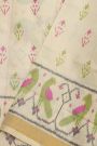 Patola Silk Off White Saree With Floral Jaal And Parrots Border