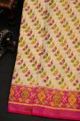 Patola Silk Cream Saree With Floral Jaal Body And Border