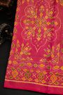 Patola Silk Cream Saree With Floral Jaal Body And Border
