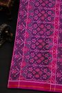 Patola Silk Dark Mauve Saree With Florals And Animals Body