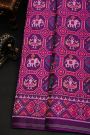 Patola Silk Violet Saree With All Over Floral Weaving Body