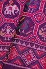 Patola Silk Violet Saree With All Over Floral Weaving Body