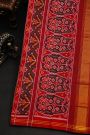 Patola Silk Leaf Green Saree With Floral And Animals Body