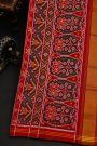 Patola Silk Multi-Colour Saree With All Over Floral Weaving And Lines Border