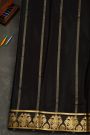 Mysore Crepe Maroon Saree With Floral Yali Border