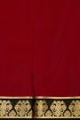 Mysore Crepe Maroon Saree With Floral Yali Border