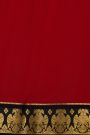 Mysore Crepe Maroon Saree With Floral Gandaberunda Buttis Border