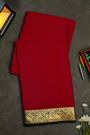 Mysore Crepe Maroon Saree